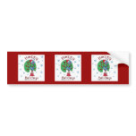 Christmas Peacock bumper stickers