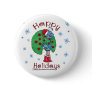Christmas Peacock Pinback Button