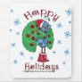 Christmas Peacock Mousepads