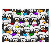 Christmas Penguin Family Cards