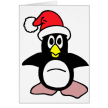 Christmas Penguin Greeting Card