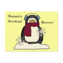 Christmas Penguin Postcard