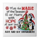 Christmas Penguins AIDS HIV Ceramic Tiles