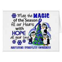 Christmas Penguins Ankylosing Spondylitis AS Card