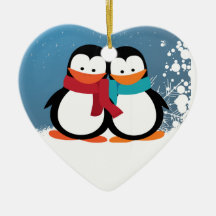 Christmas Penguins Christmas Tree Ornament