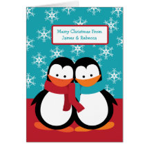 Christmas Penguins Greeting Cards