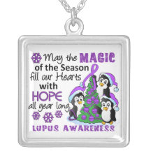 Christmas Penguins Lupus Custom Necklace
