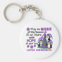 Christmas Penguins Lupus Keychains
