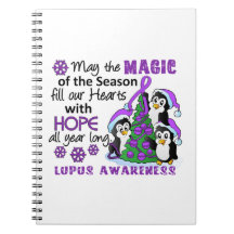 Christmas Penguins Lupus Spiral Note Book