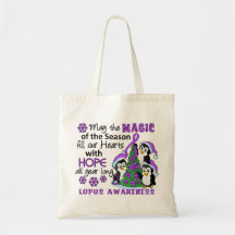 Christmas Penguins Lupus Tote Bags
