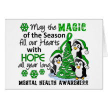 Christmas Penguins Mental Health Greeting Cards