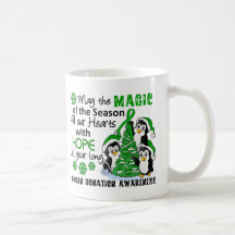 Christmas Penguins Organ Donation Coffee Mugs
