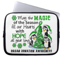 Christmas Penguins Organ Donation Laptop Computer Sleeves