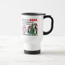 Christmas Penguins Parkinson's Disease Coffee Mugs
