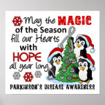 Christmas Penguins Parkinson's Disease Print