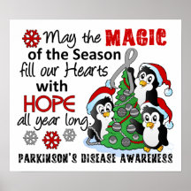 Christmas Penguins Parkinson's Disease Print