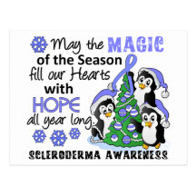 Christmas Penguins Scleroderma Postcards