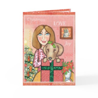 Christmas Pet Lover Greeting Card by jamiecreates1