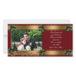 Christmas photo card elegant  gold classic photo cards