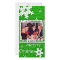 Christmas Photo Card - Green