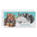 Christmas Photo Card Vintage Bobsledding photo cards