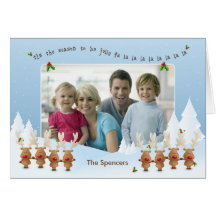 Christmas Photo Card with Singing Reindeer