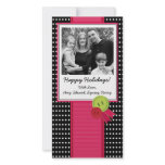 Christmas Photo Cards - Black Polka Dots photo cards