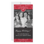 Christmas Photo Cards - Fancy Red and Black photo cards