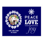 Christmas Photo Postcard - Peace, Love, and Joy