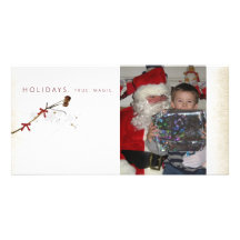 christmas photocard personalised photo card