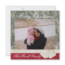 christmas picture card army chic holiday sweet announcement