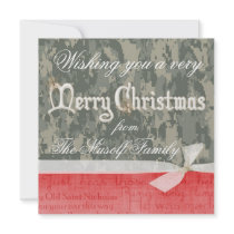 christmas picture card army chic holiday sweet invites