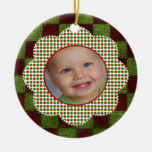 Christmas Picture Custom Photo and Name Ornaments