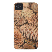 Christmas Pine Cones iPhone 4 Cases