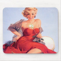 Christmas Pinup Mousepad