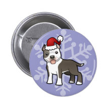 Christmas Pitbull / American Staffordshire Terrier Pins