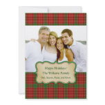 Christmas Plaid Photo Card invitations
