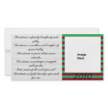 Christmas Poem Red and Green Photocard