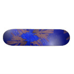 Christmas Poinsettia Blue I Skate Board Deck