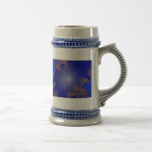 Christmas Poinsettia Blue IV Coffee Mugs