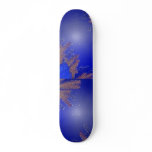 Christmas Poinsettia Blue skateboards