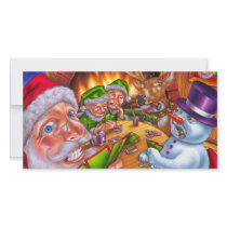 christmas poker picture card