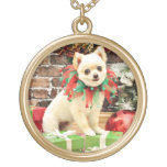Christmas - Pomeranian - Abby Personalized Necklace