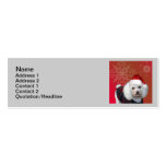 Christmas poodle business cards