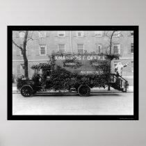 Christmas Post Office Truck 1921 Print