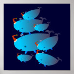 Christmas Poster: Whale Family