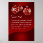 Christmas poster with ornaments