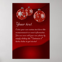 Christmas poster with ornaments
