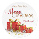 Christmas Present Customised Wine Label