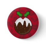 Christmas Pudding Button Badge